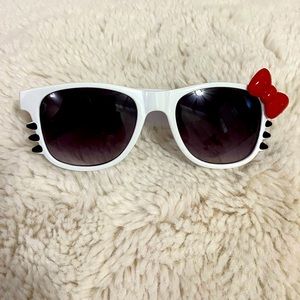 Hello Kitty Sunglasses | White & Red with Bow & Whiskers